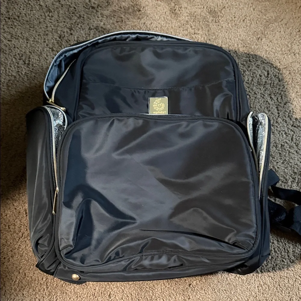 Ergobaby Elegant Black Baby Diaper Backpack with Gold Accents NWOT - Picture 1 of 10